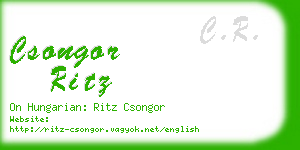 csongor ritz business card